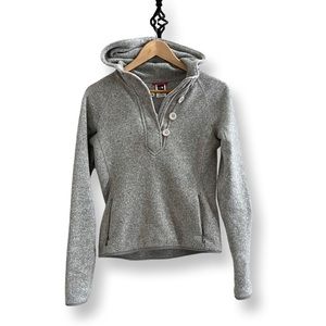 Super warm Northface gray hoodie sweater jacket XS